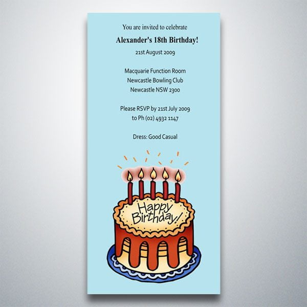 Birthday Cake – Birthday Invitation Magnet – Magnet Invitations
