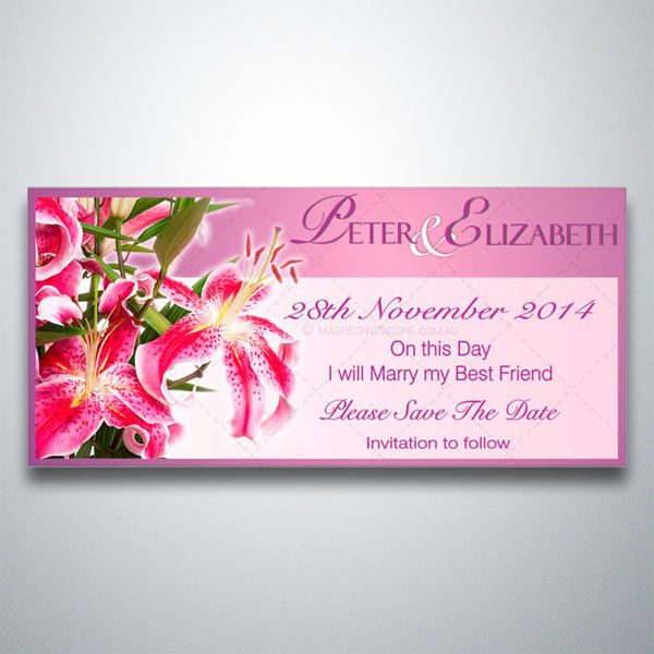 Lovely save the date invitation featuring flowers