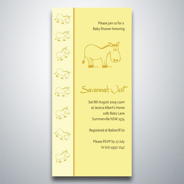 Horses – Baby Shower Invitation Magnet – Magnet Invitations