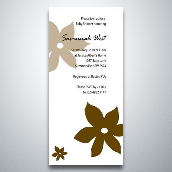 Flowers – Baby Shower Invitation Magnet – Magnet Invitations