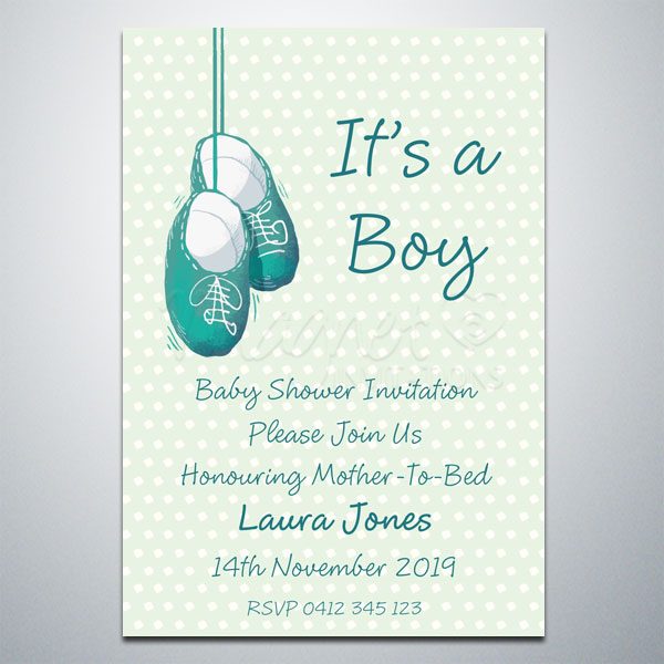 Baby Shower Invitation – Baby Boy - Hand Drawn Style – Fridge magnets, Linen cards, Envelopes | Magnet Invitations