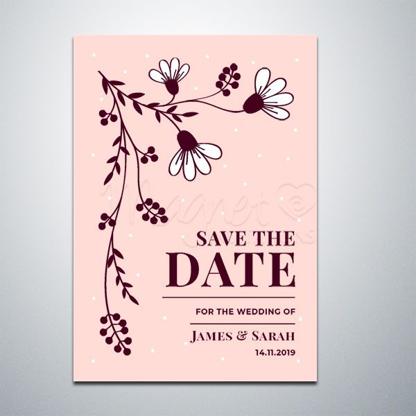 Save The Date – Floral – Fridge magnets, Linen cards, Envelopes | Magnet Invitations